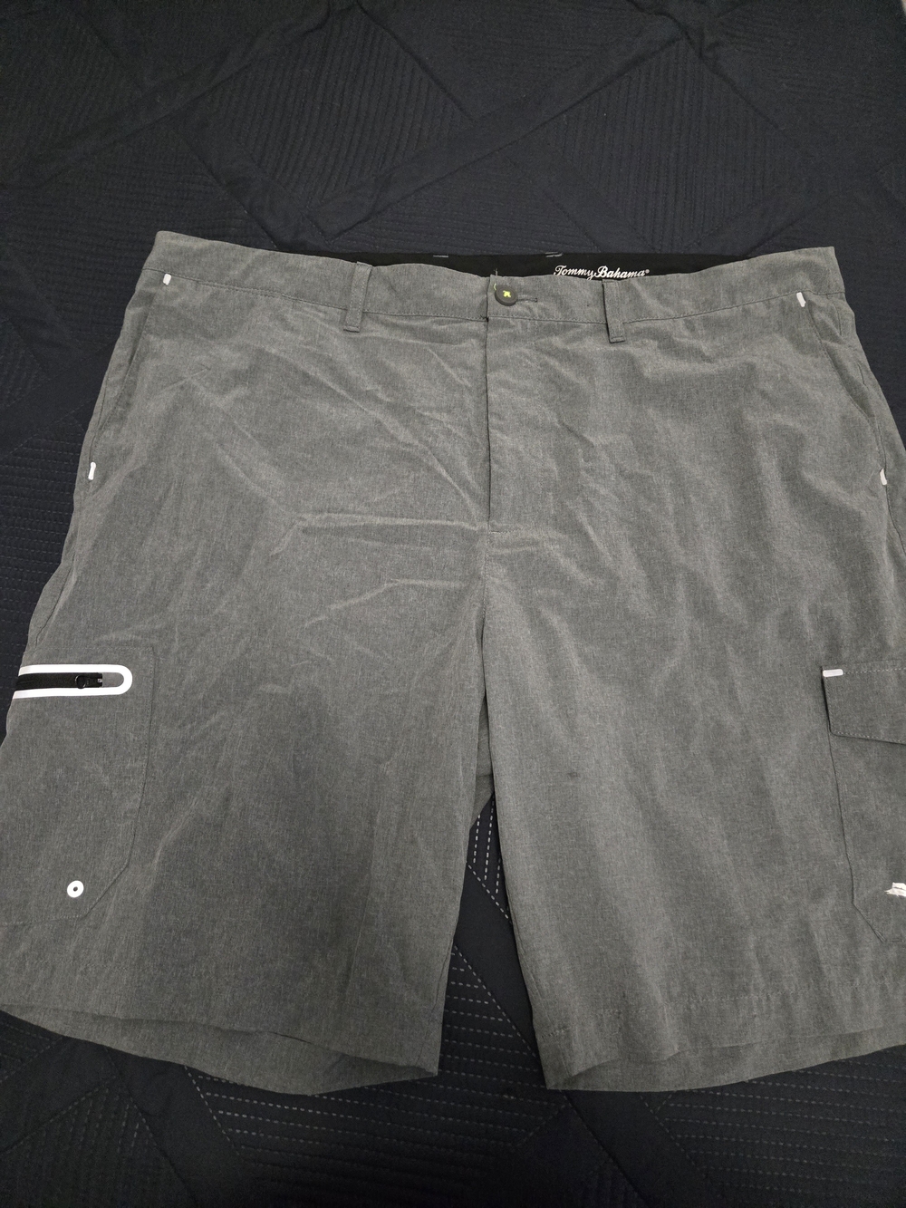 Tommy Bahama Island Zone Gray Men's Cargo Shorts with Utility Pockets #622
